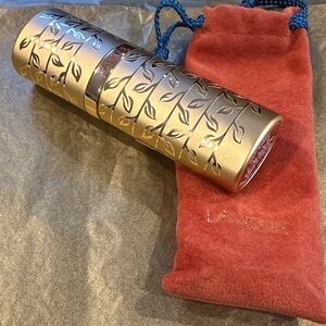 Lalique Goldtone Refillable Purse Spray 10ml • Etched Leaves • Vintage 1992